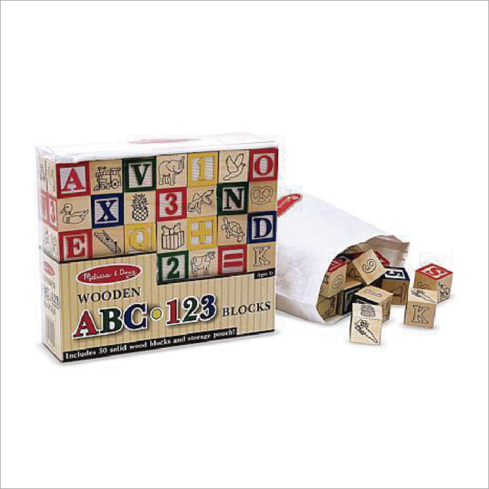 Cubos de madera ABC  Melissa&Doug x 50 pzs. - Imagen 3