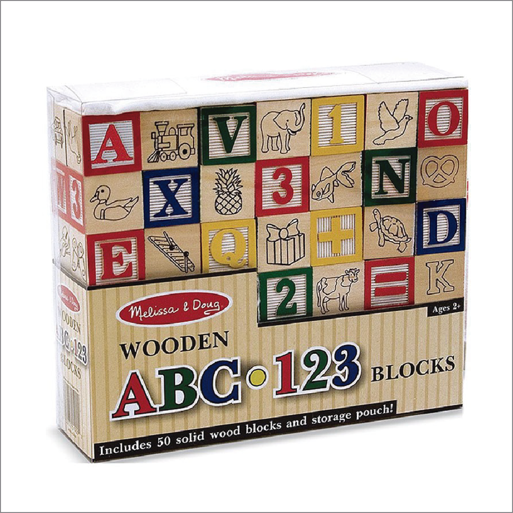 Cubos de madera ABC Melissa&Doug x 50 pzs. – Lidex Educa